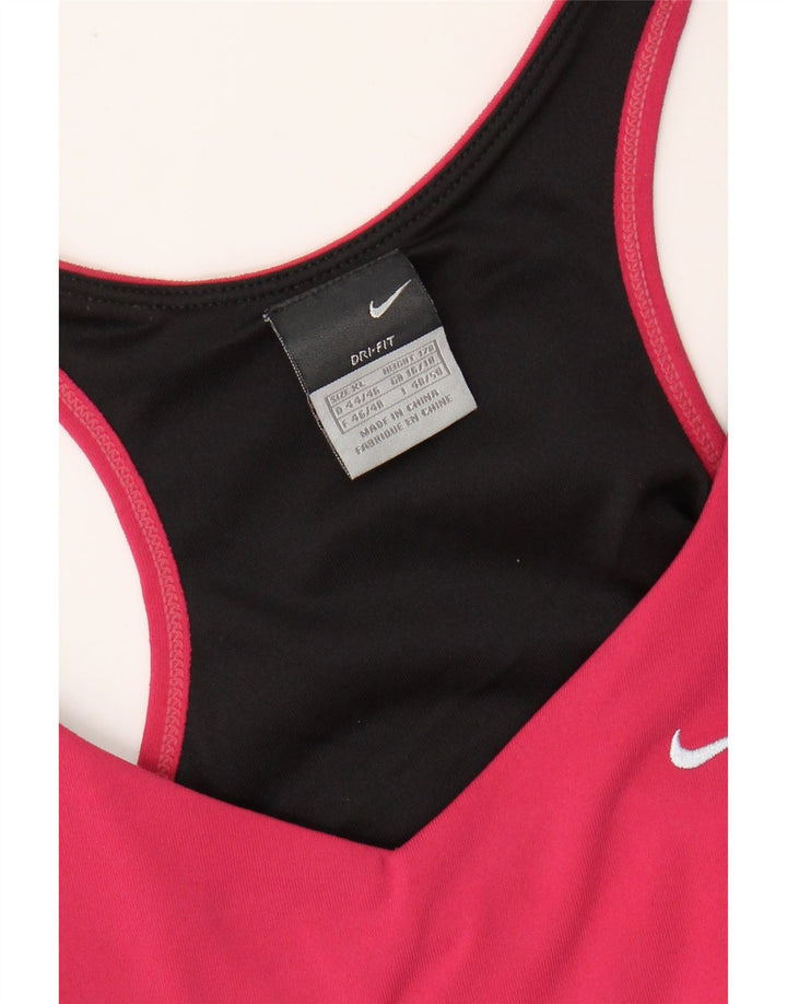 Женский укороченный жилет NIKE Dri Fit UK 16/18 XL, розовый с цветными блоками