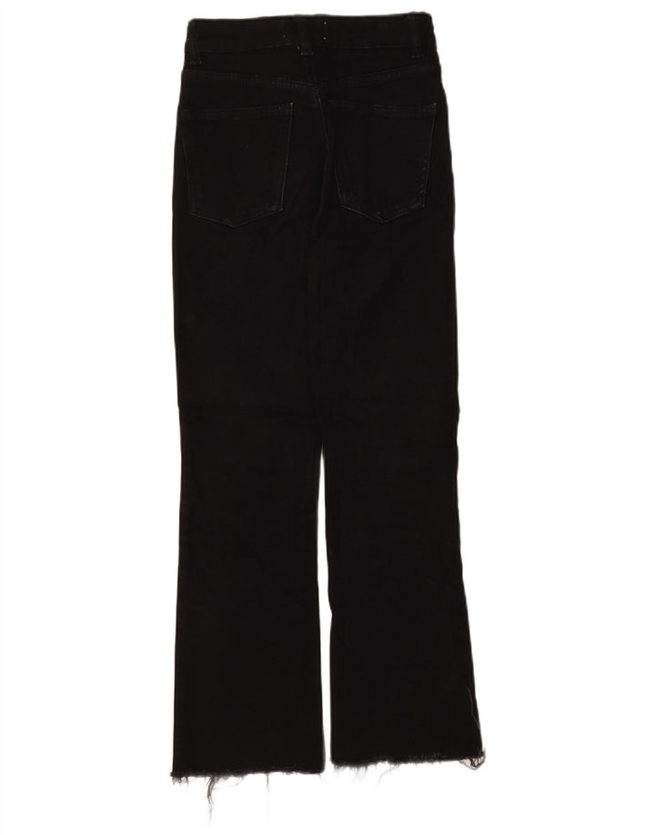 ZARA Womens Bootcut Jeans W22 L25 Black Cotton