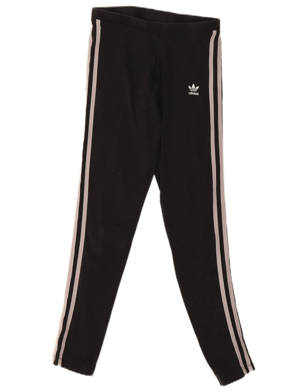 Женские леггинсы Adidas UK 8, маленькие черные хлопковые