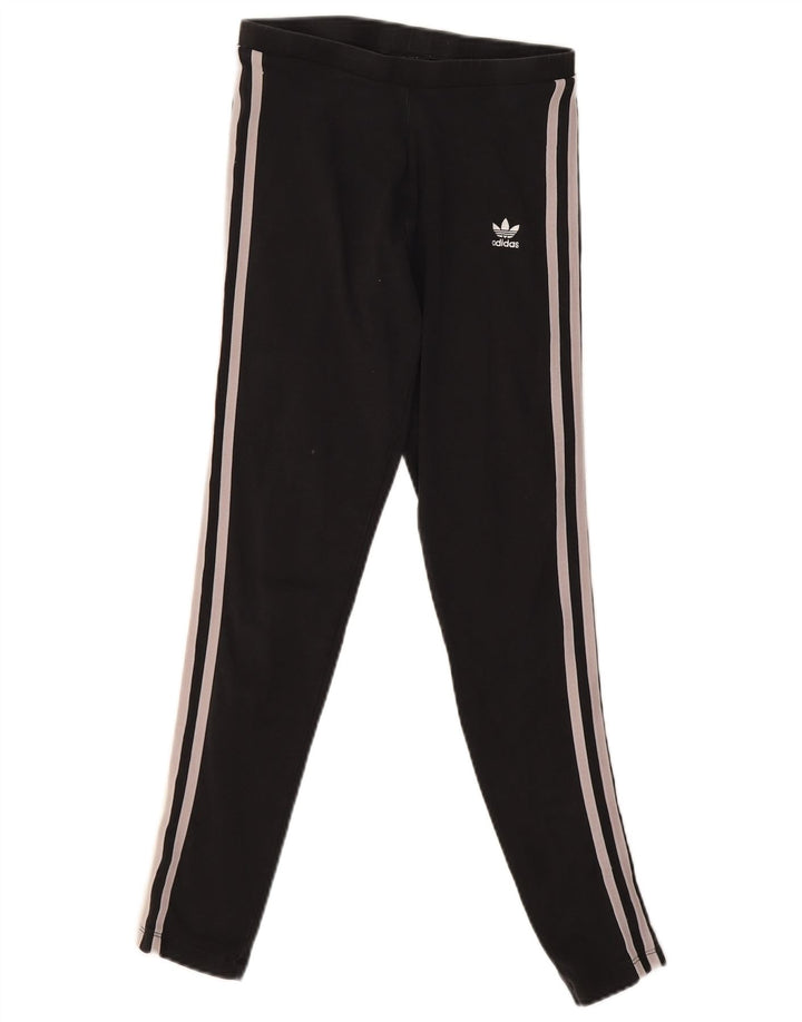 Женские леггинсы Adidas UK 8, маленькие черные хлопковые