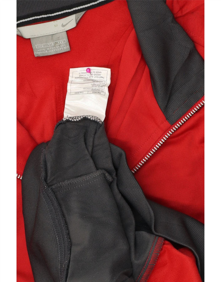 Мужской свитшот ADIDAS с воротником на молнии 2XL, красный полиэстер с цветными блоками