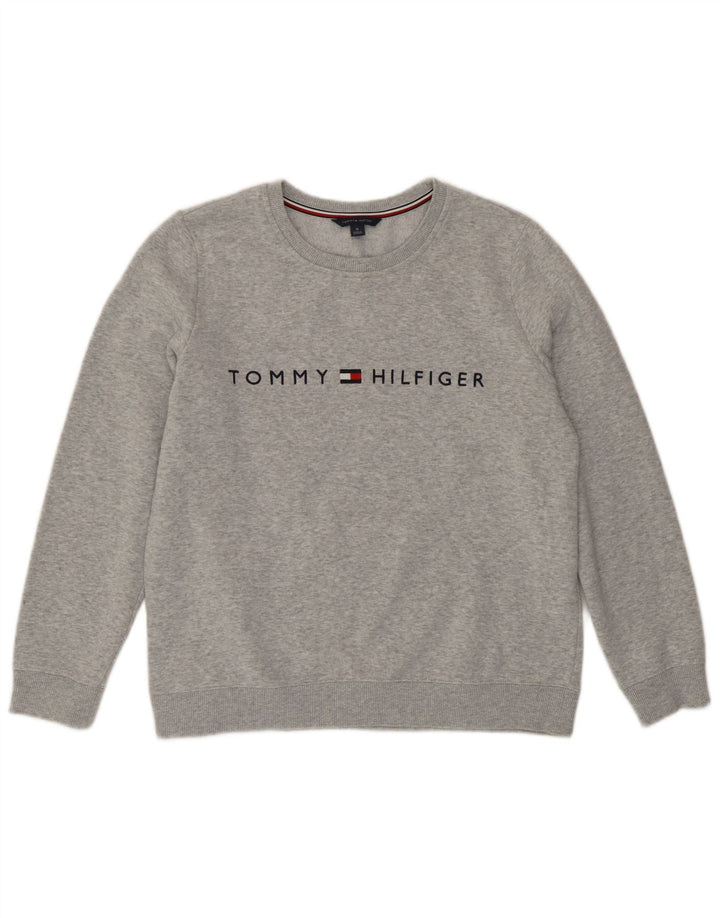 Женский свитер с рисунком Tommy Hilfiger UK 14, средний серый в крапинку