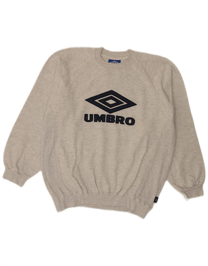 UMBRO Мужской свитшот с рисунком, большой серый хлопковый джемпер в крапинку