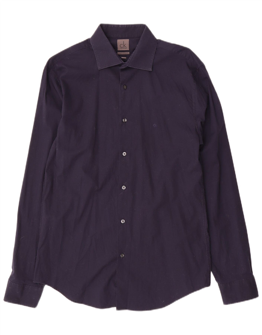 Мужская рубашка приталенного кроя Calvin Klein, размер 40 15 3/4, средний темно-синий