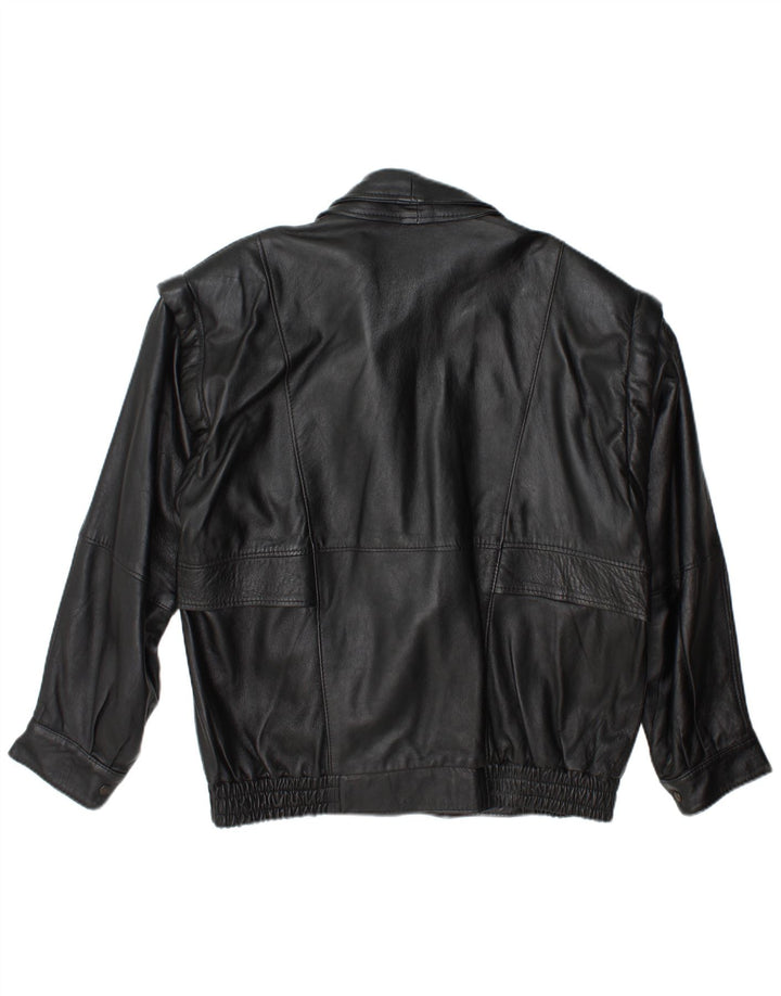 Винтажная мужская кожаная куртка UK 42 XL, черная