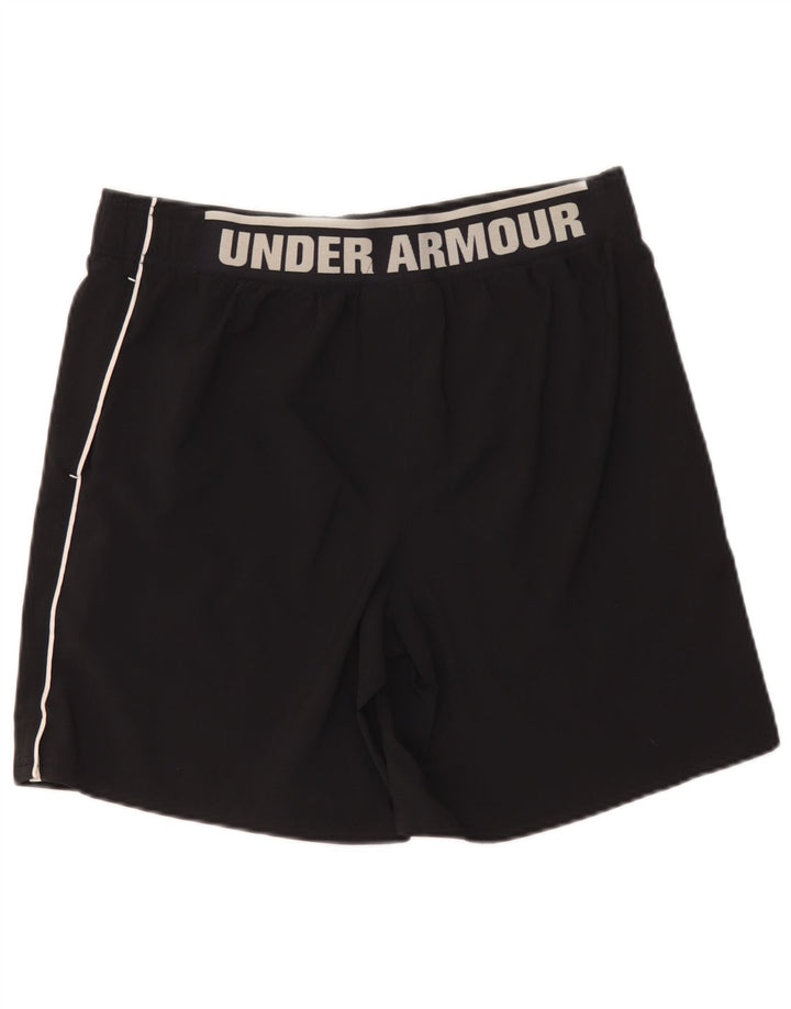 Мужские спортивные шорты с рисунком Under Armour, средний черный, полиэстер