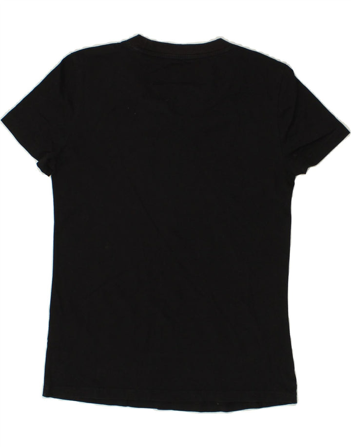ADIDAS Womens Graphic T-Shirt Top UK 10 Small Black Cotton | Vintage Adidas | Thrift | Second-Hand Adidas | Used Clothing | Messina Hembry 