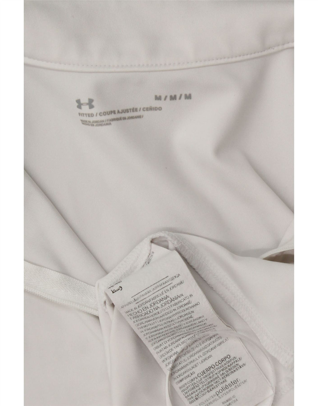 Женский пуловер с воротником на молнии Under Armour, спортивный костюм, топ UK 12, средний белый