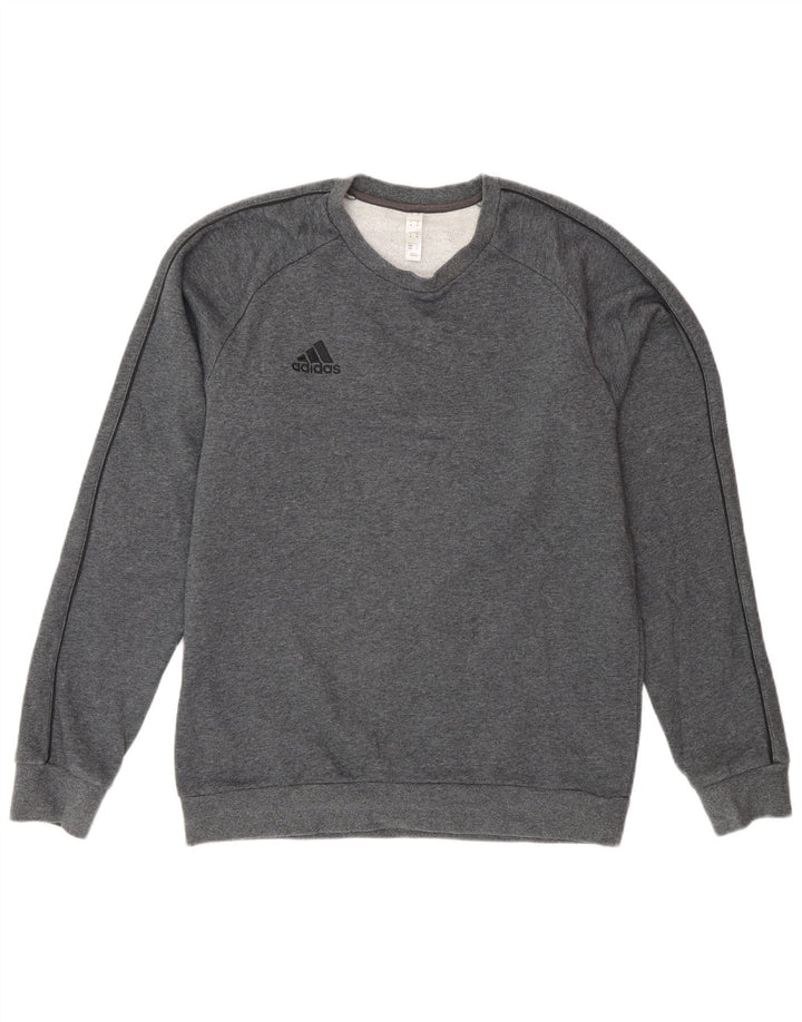 Мужской свитер Adidas, джемпер среднего серого цвета, хлопок