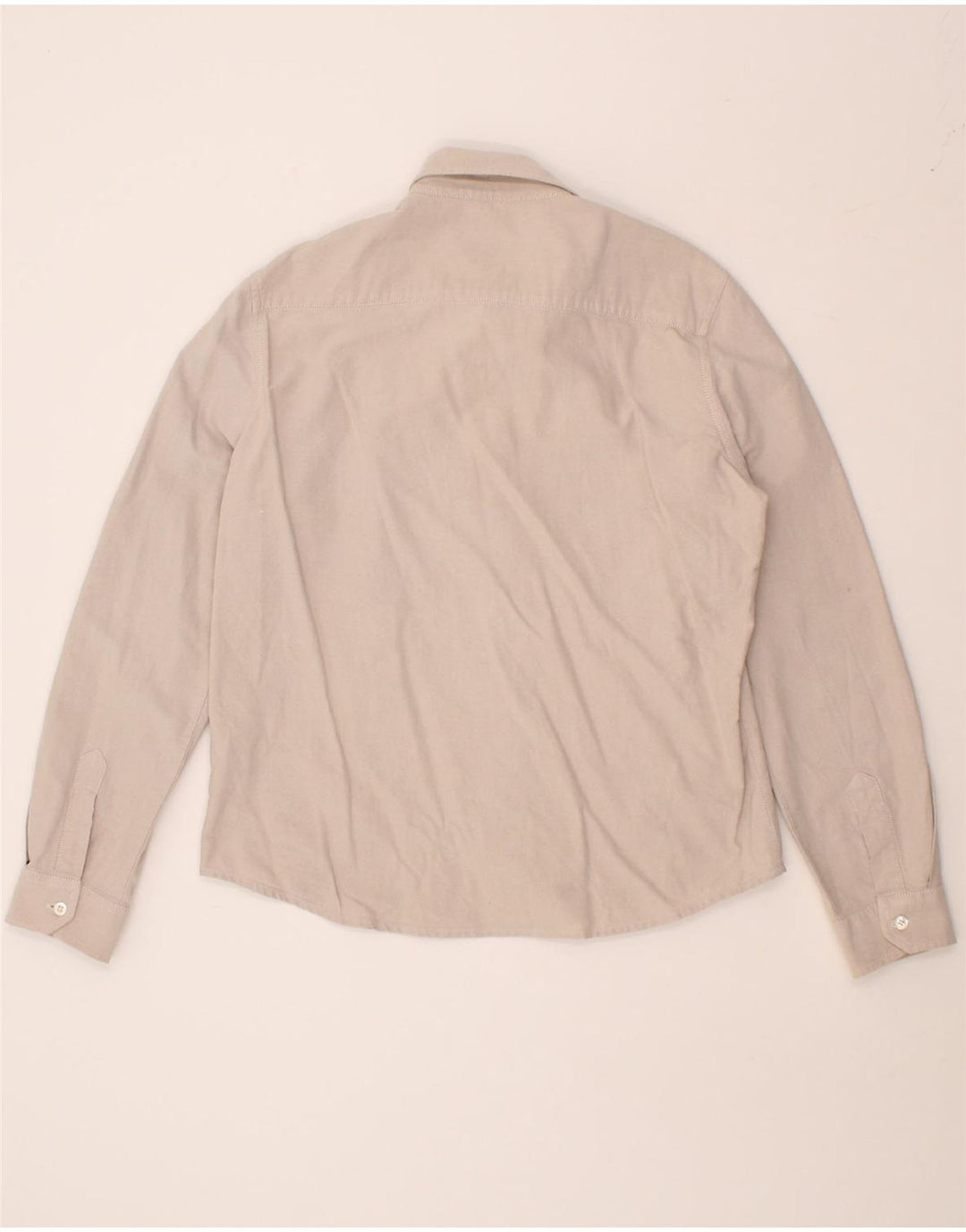 HENRY COTTONS Womens Shirt IT 46 Large Beige Cotton Vintage Henry Cottons and Second-Hand Henry Cottons from Messina Hembry 