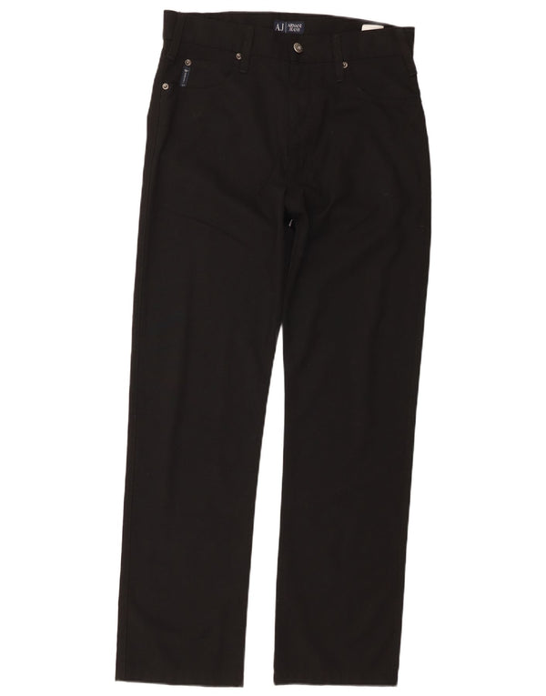 Женские узкие повседневные брюки Armani W30 L30, черные из полиэстера