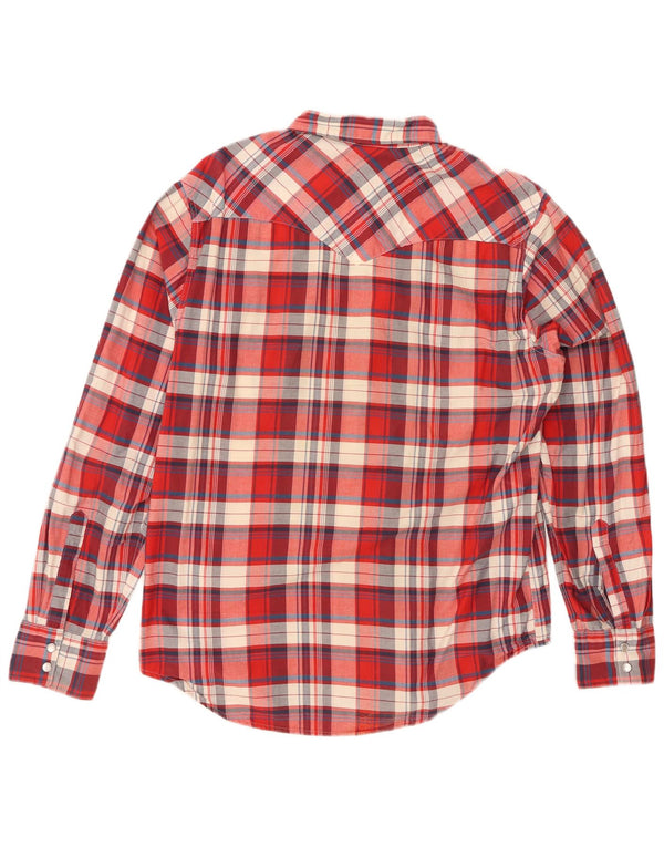 Мужская фланелевая рубашка LEVI'S, большая красная клетка, хлопок