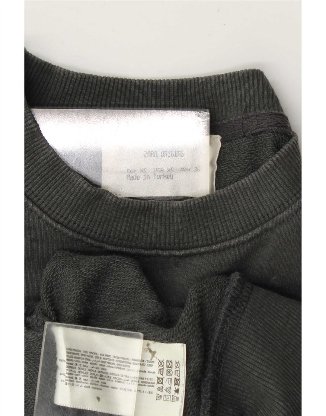 Мужской свитер Zara XS, серый хлопок