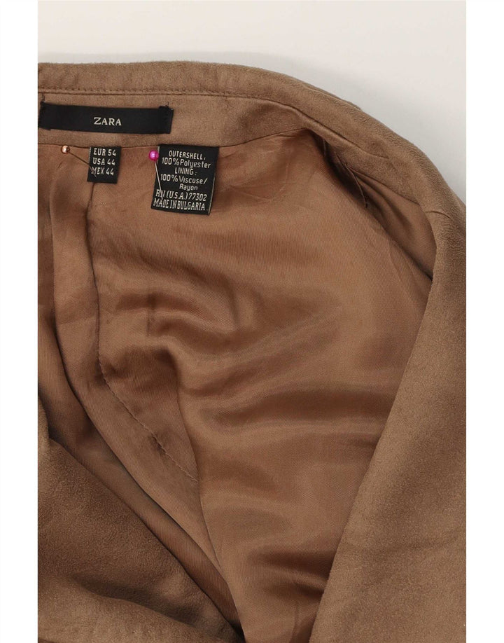 Мужской пиджак Zara на 2 пуговицах EU 54 XL, бежевый полиэстер
