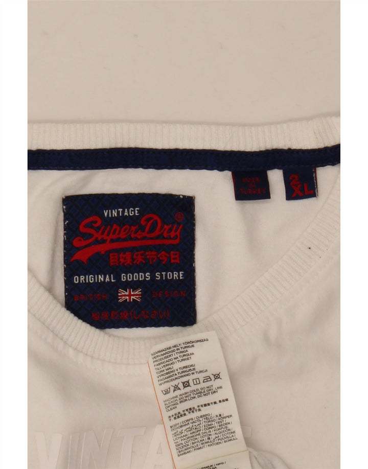 Мужская футболка с рисунком Superdry 2XL, белый хлопок