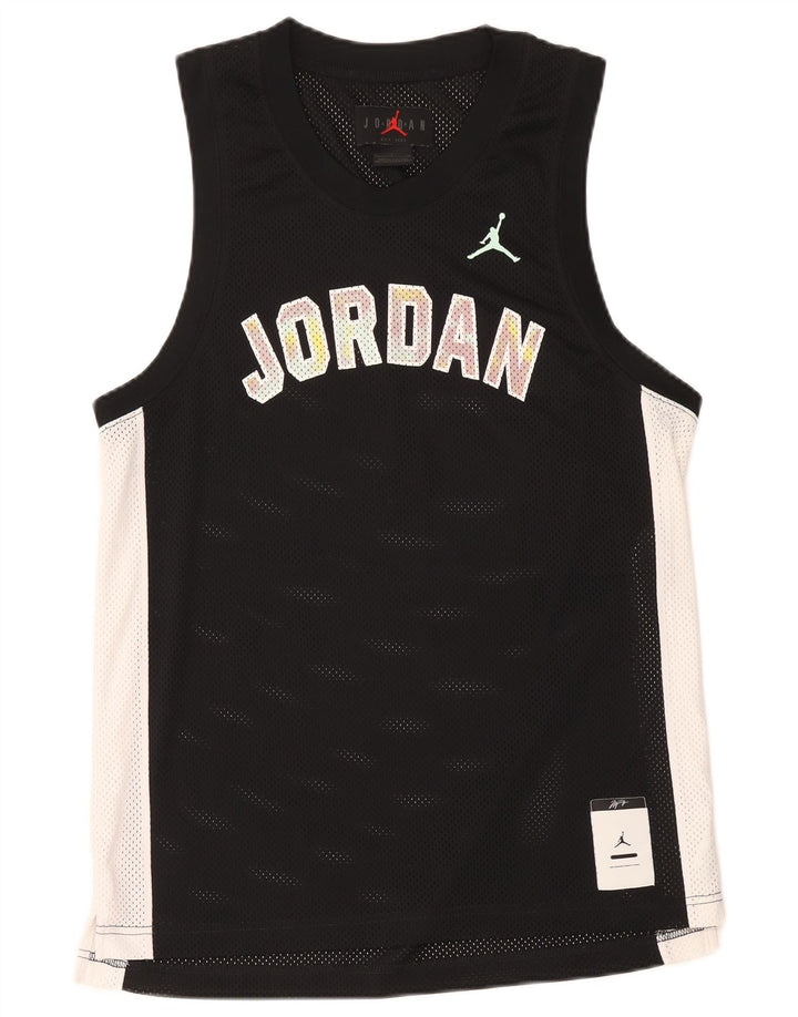 Мужской жилет Jordan с графическим рисунком, маленький черный полиэстер с цветными блоками