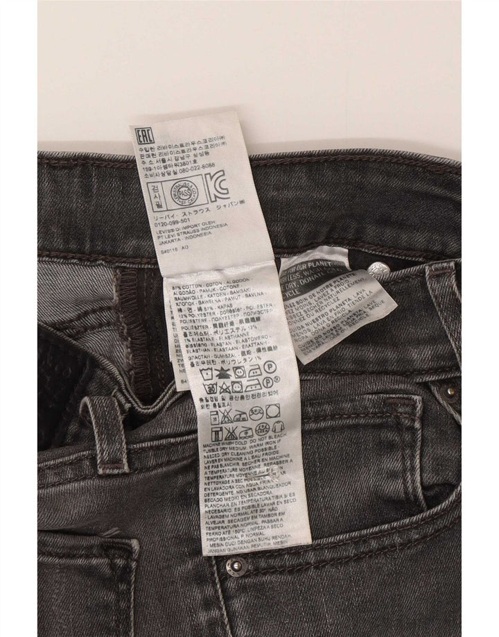 Женские джинсы скинни Levi's W26 L34 Серый хлопок