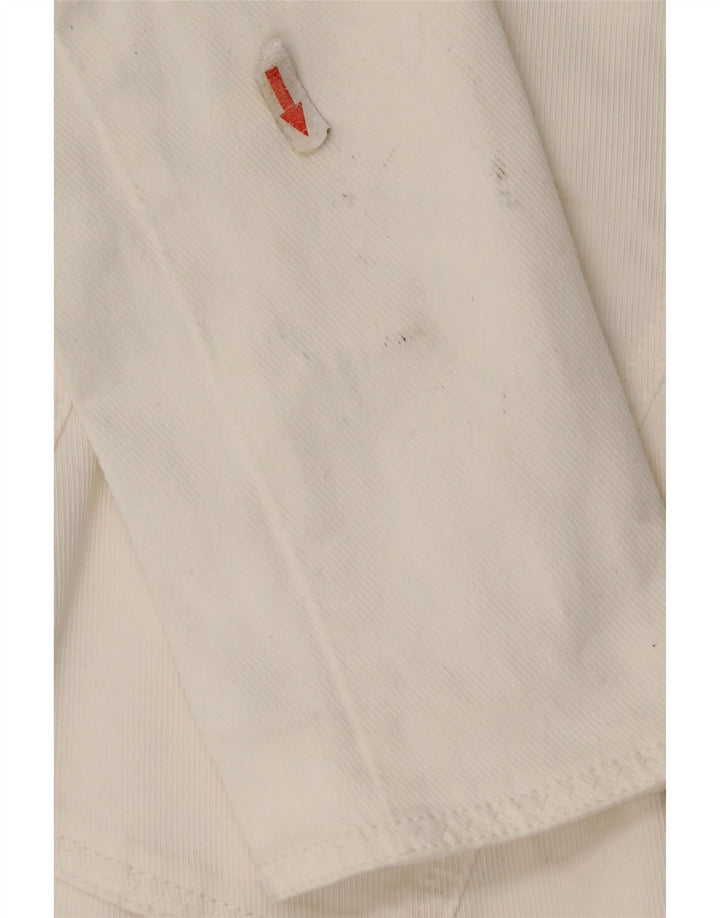 Женский пиджак на 3 пуговицах Armani Jeans UK 10, маленький белый хлопок