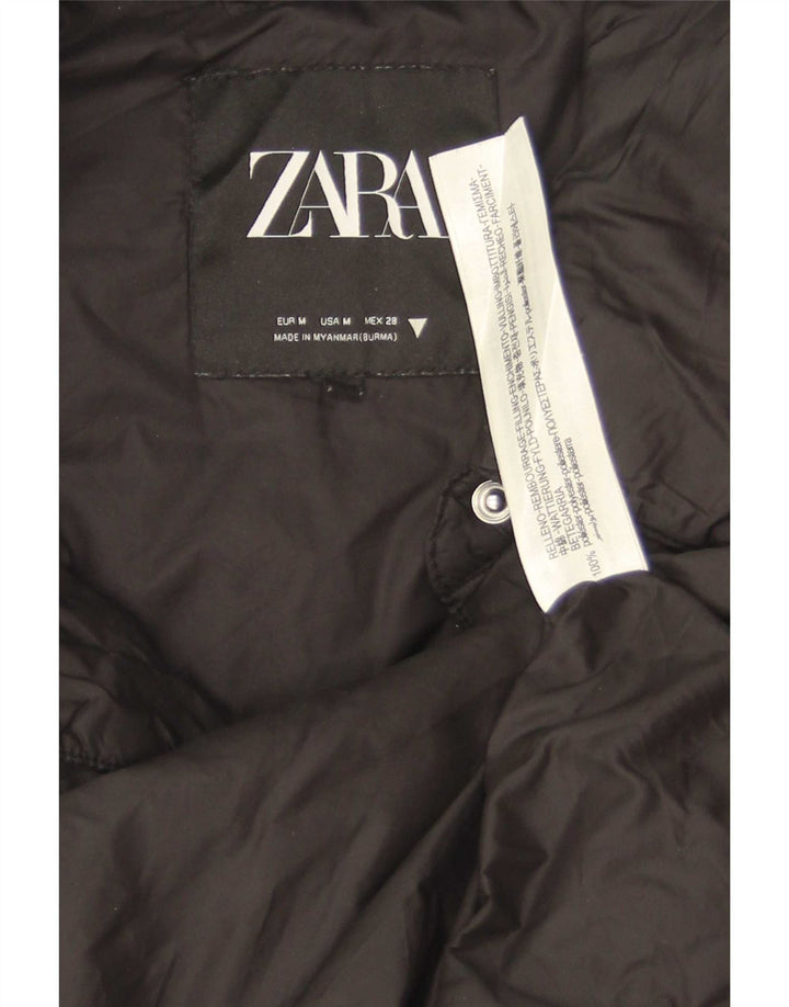 Женская ветровка Zara UK 14, средний черный полиэстер