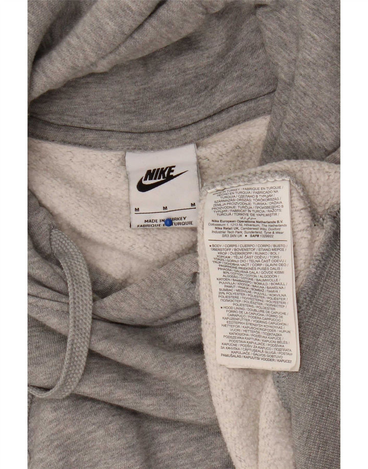 Мужской джемпер с капюшоном Nike среднего серого цвета, хлопок
