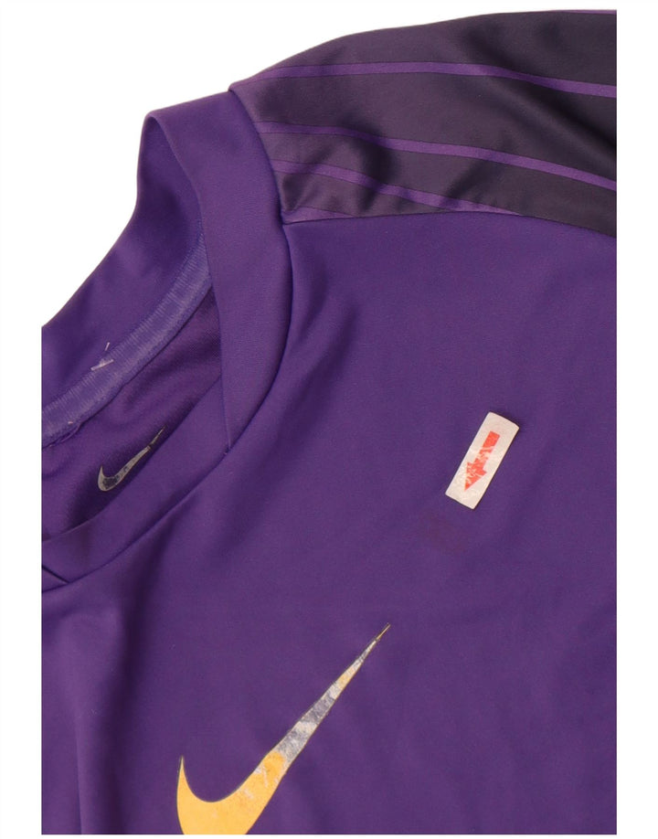 Мужская футболка Nike Dri Fit, верх, средний фиолетовый, полиэстер с цветными блоками