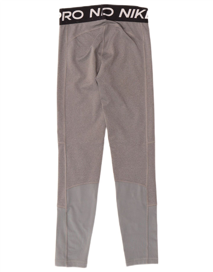 Леггинсы NIKE для девочек Dri Fit с рисунком, 12–13 лет, большие серые цветные блоки