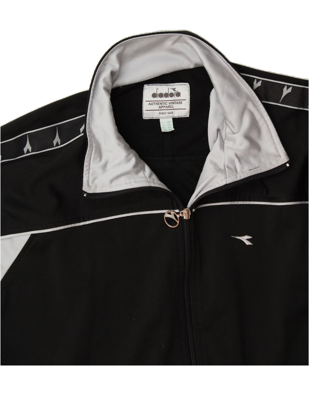 Мужской спортивный костюм DIADORA с графическим рисунком UK 40, средний черный цвет с цветными блоками