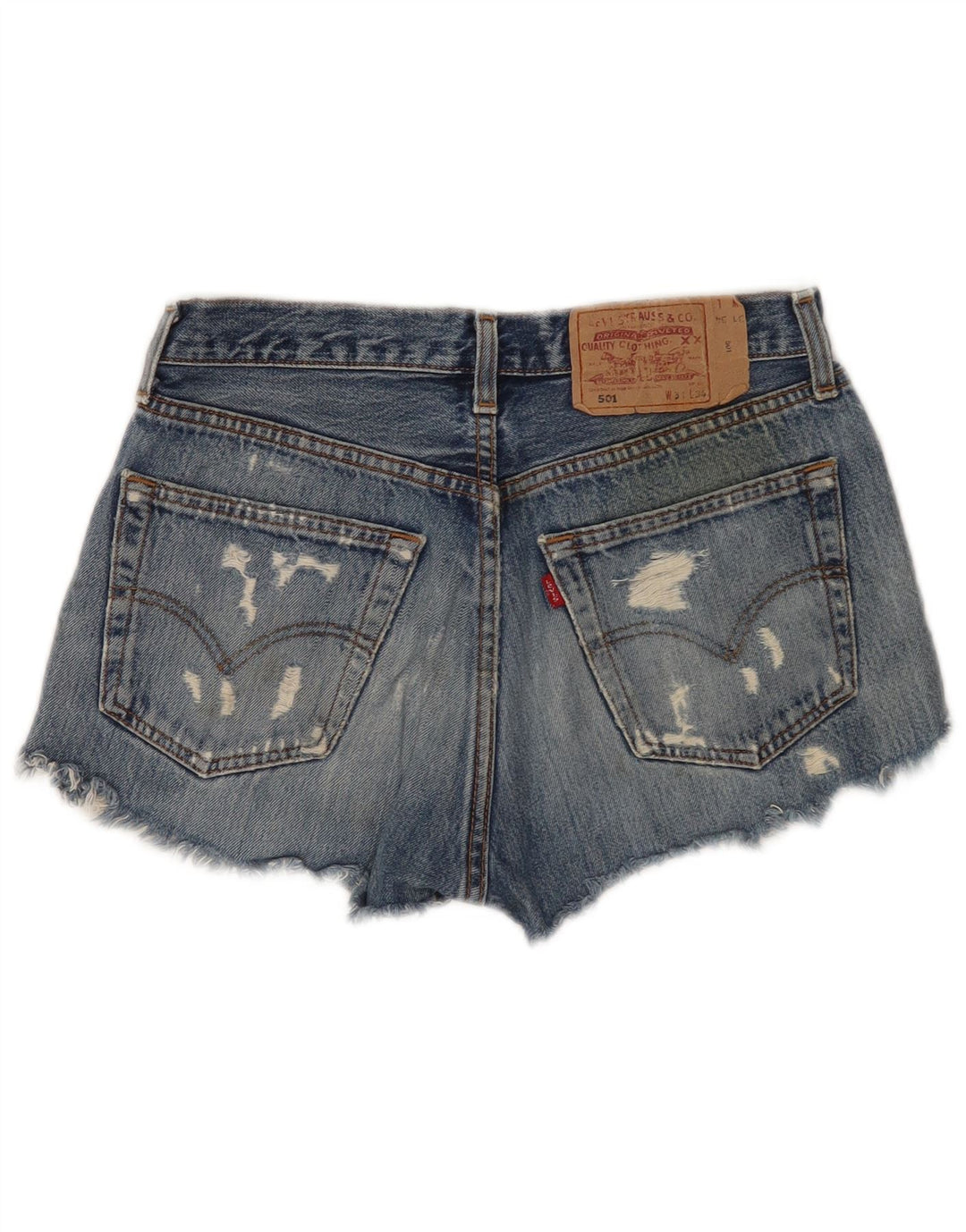 Женские джинсовые шорты Levi's 501 W31, средние синие