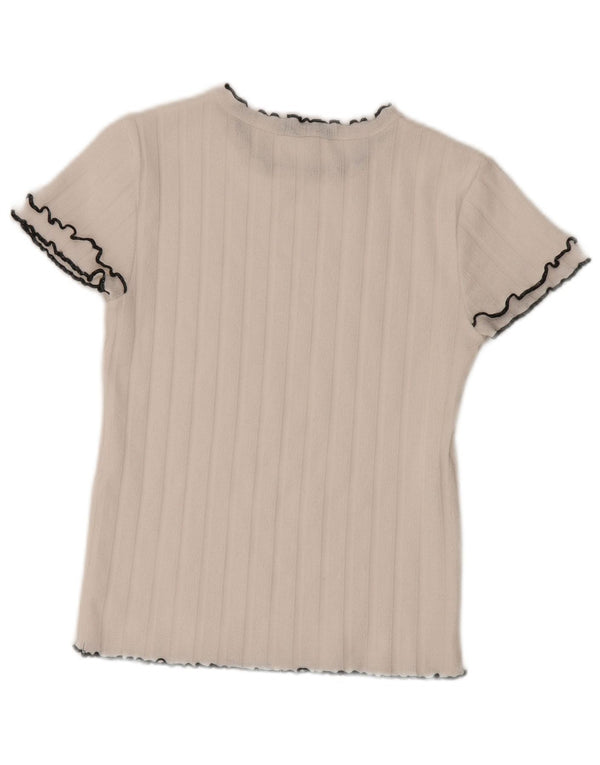 Женская футболка Zara Top UK 12 Medium White