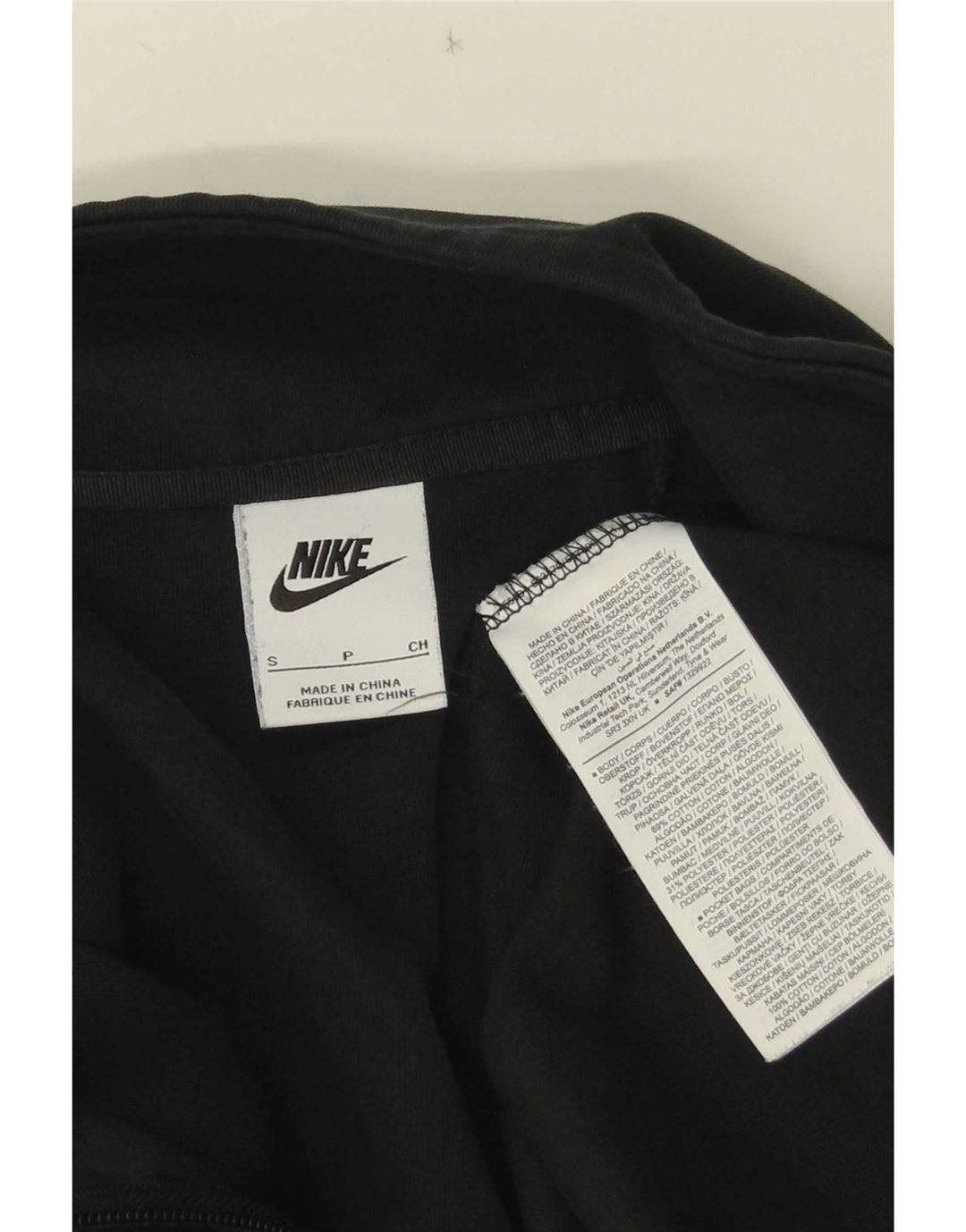 Женский укороченный свитер с воротником на молнии большого размера Nike UK 10, маленький черный