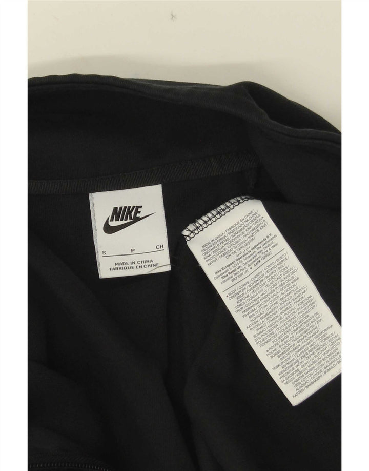 Женский укороченный свитер с воротником на молнии большого размера Nike UK 10, маленький черный