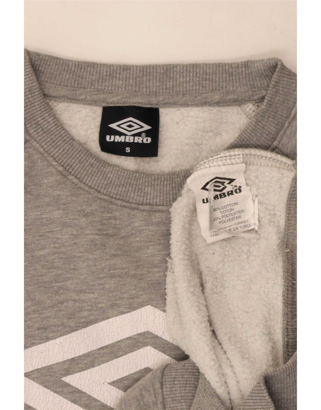 Umbro Мужской свитшот с рисунком, маленький серый хлопковый джемпер в крапинку