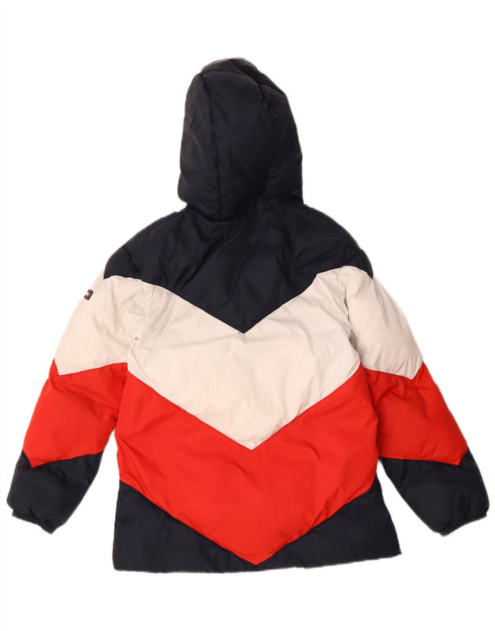 Утепленная куртка с капюшоном Tommy Hilfiger для мальчиков 11-12 лет, разноцветная