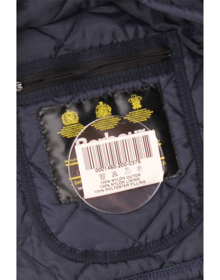 Мужская стеганая куртка Barbour LIDDESDALE UK 40, большая темно-синяя нейлоновая