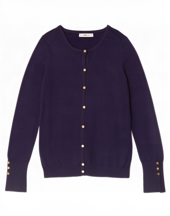 Женский кардиган Zara UK 14, большой темно-синий