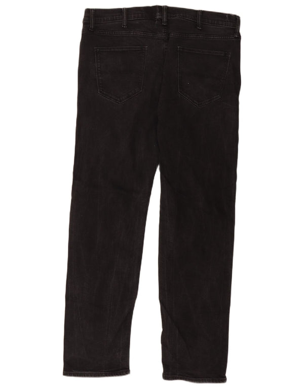 Мужские прямые джинсы Marks & Spencer W38 L33, черный хлопок
