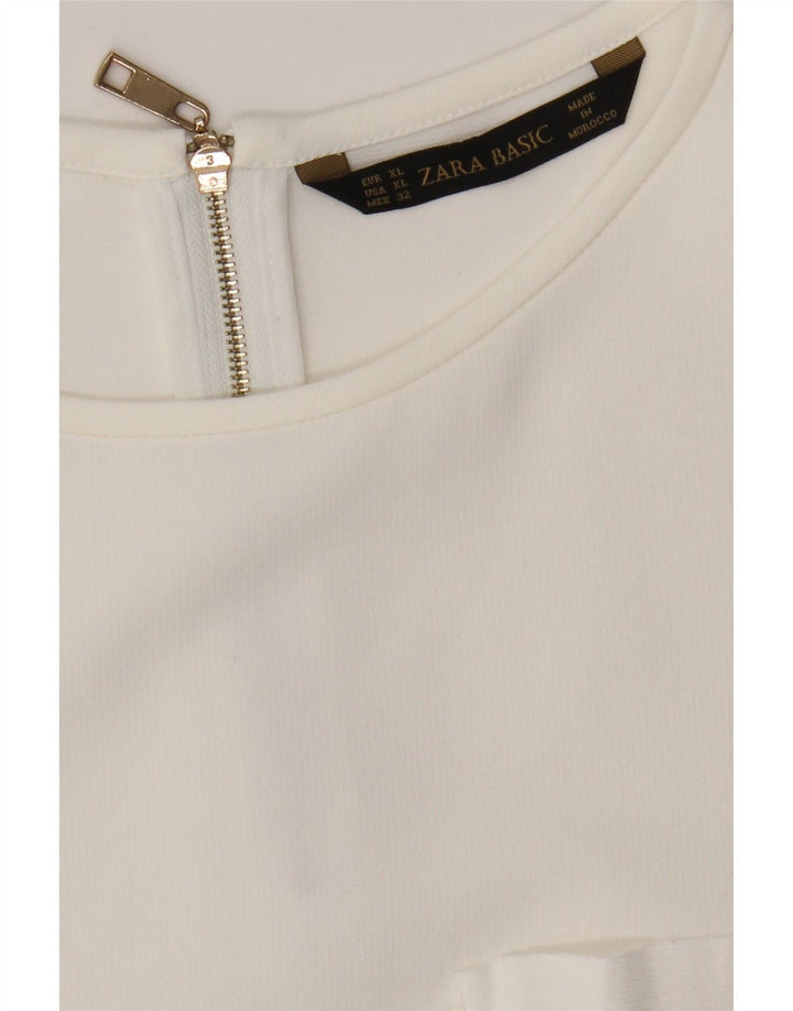 Женская блузка Zara Top UK 18 XL Белая