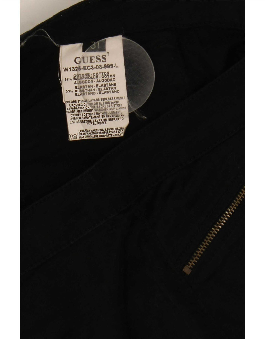 Женские брюки карго Guess Bootcut W31 L32, черные хлопковые