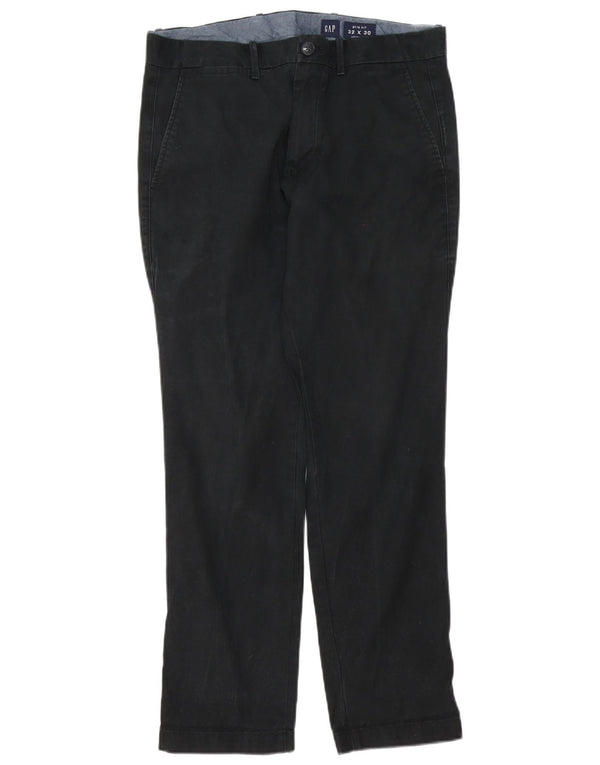 Мужские брюки-чиносы Gap Slim Fit W32 L30, черные, хлопковые