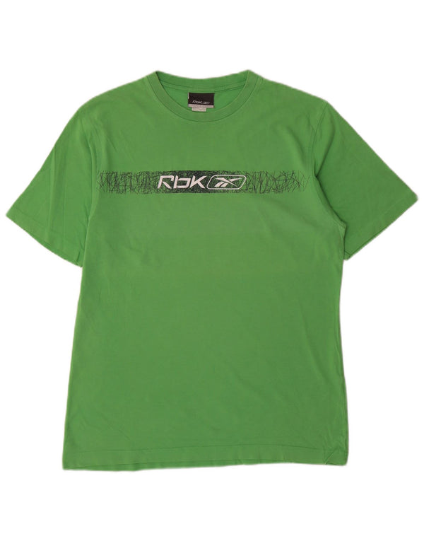 Мужская футболка с рисунком Reebok Top XS, зеленый хлопок