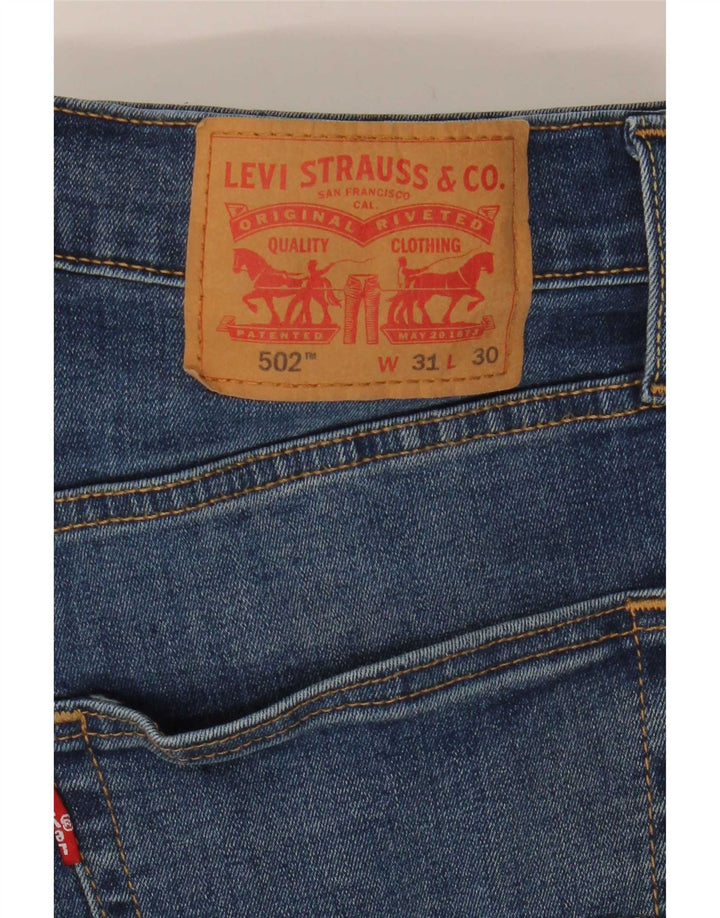 Мужские зауженные джинсы Levi's 502 W31 L30 синие, хлопок