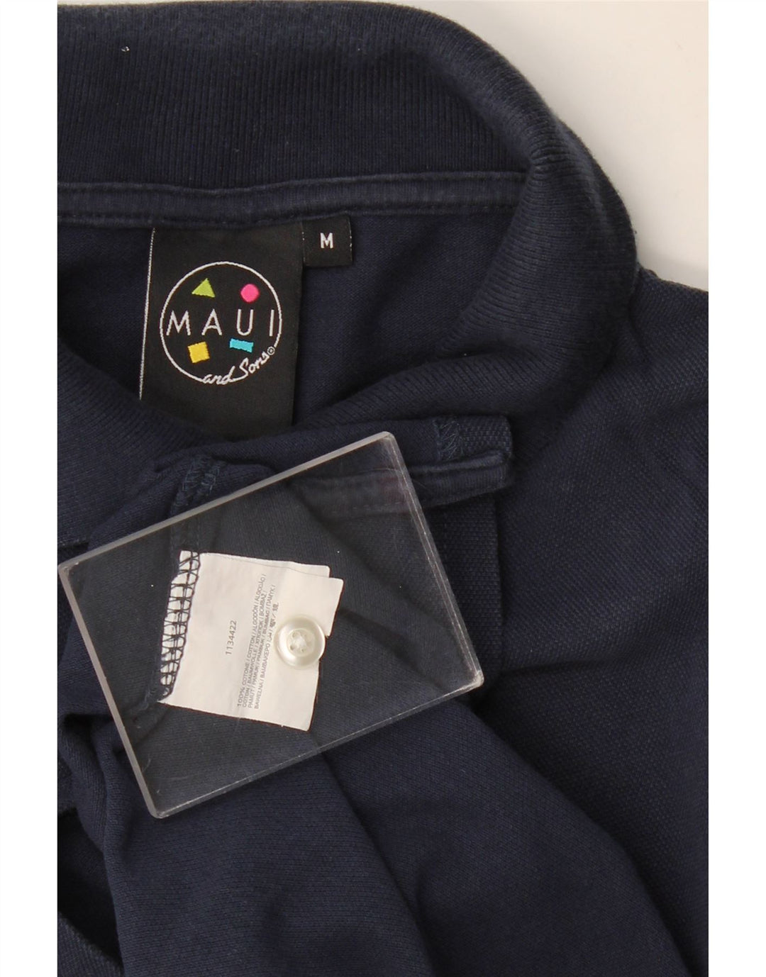 Мужская рубашка поло Maui and Sons, темно-синяя, хлопковая, среднего размера