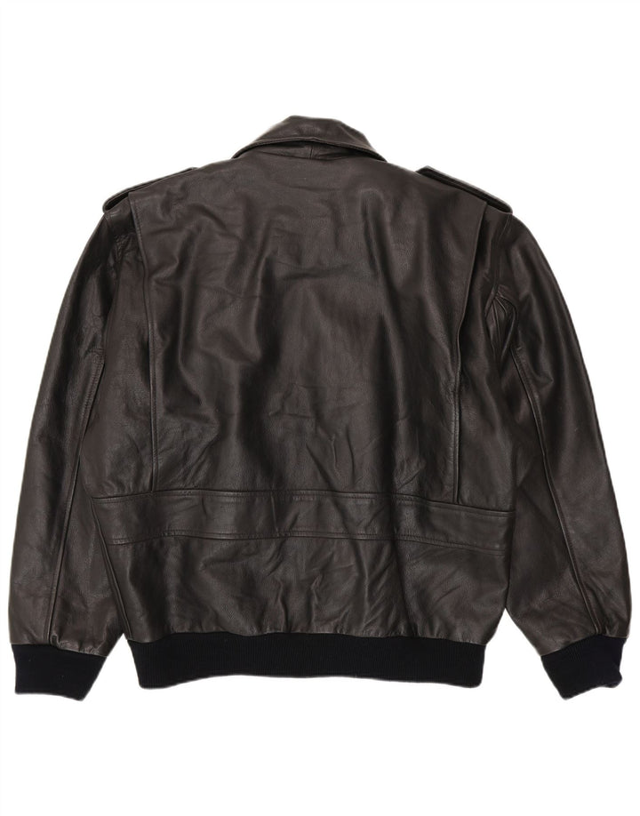 Винтажная мужская дубленка IT 48 Medium Black