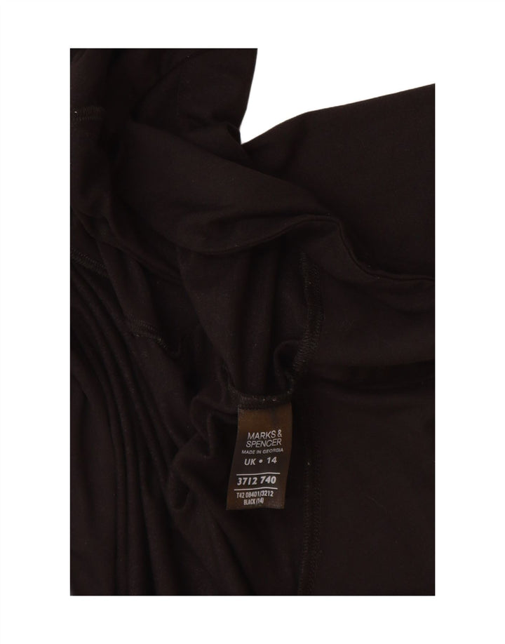 Женское укороченное болеро Marks & Spencer UK 14, средний черный, вискоза