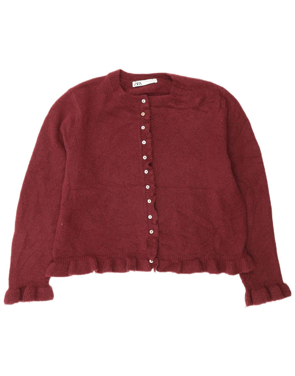 Женский кардиган Zara UK 18 XL бордовый
