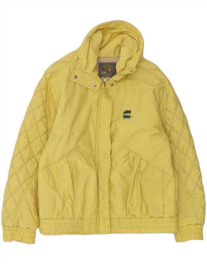 VINTAGE Womens Bomber Jacket IT 42 Medium Yellow Polyamide Vintage Vintage and Second-Hand Vintage from Messina Hembry 
