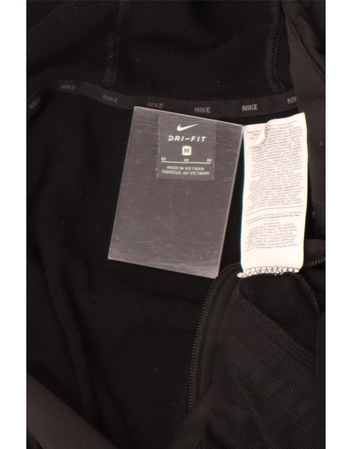 Мужской свитер с капюшоном на молнии Nike Dri Fit, средний черный, полиэстер