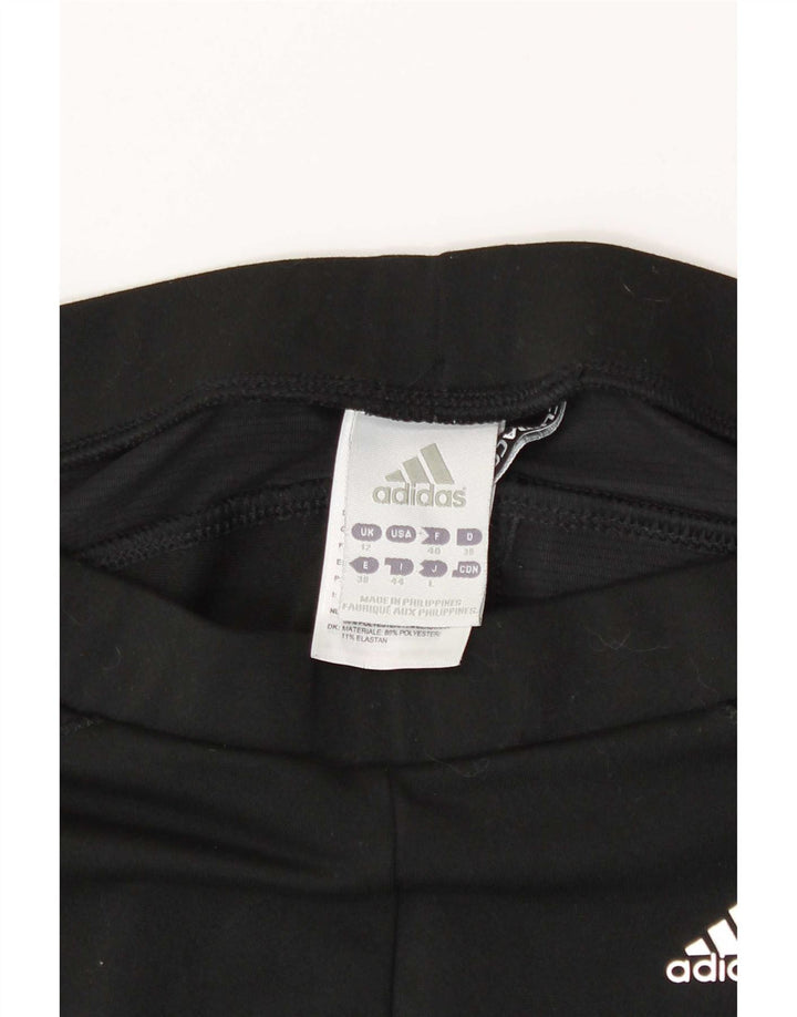 Женские леггинсы-капри Adidas Climacool UK 12, средний черный полиэстер