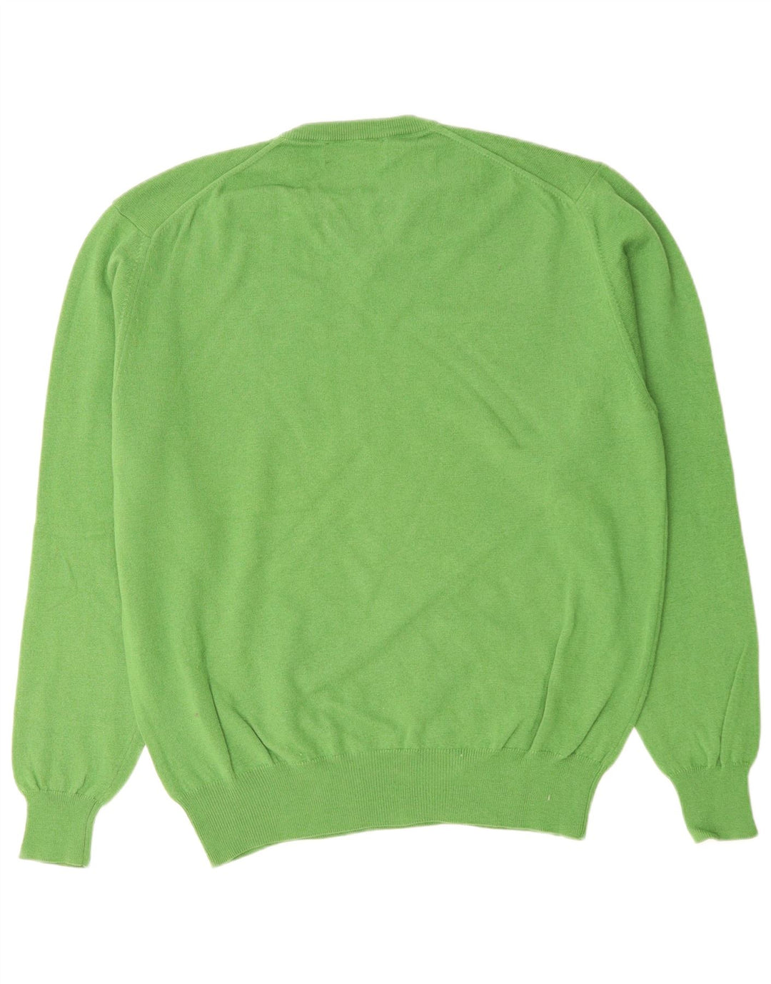 Мужской джемпер с v-образным вырезом FRED PERRY, средний зеленый шерстяной свитер