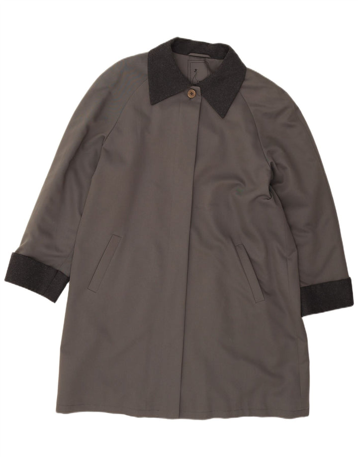 ВИНТАЖНОЕ женское пальто оверсайз EU 40, средний серый цвет, шерсть